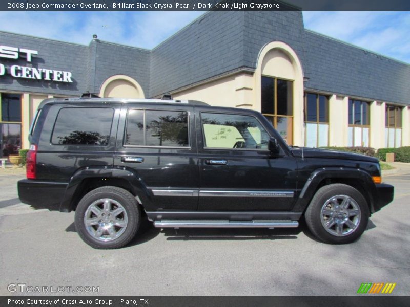 Brilliant Black Crystal Pearl / Dark Khaki/Light Graystone 2008 Jeep Commander Overland