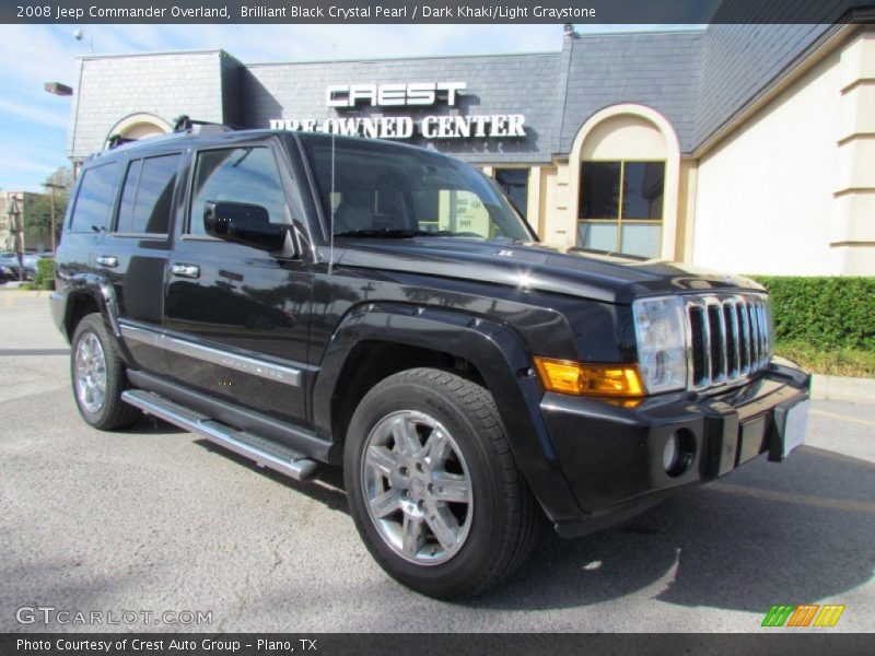 Brilliant Black Crystal Pearl / Dark Khaki/Light Graystone 2008 Jeep Commander Overland