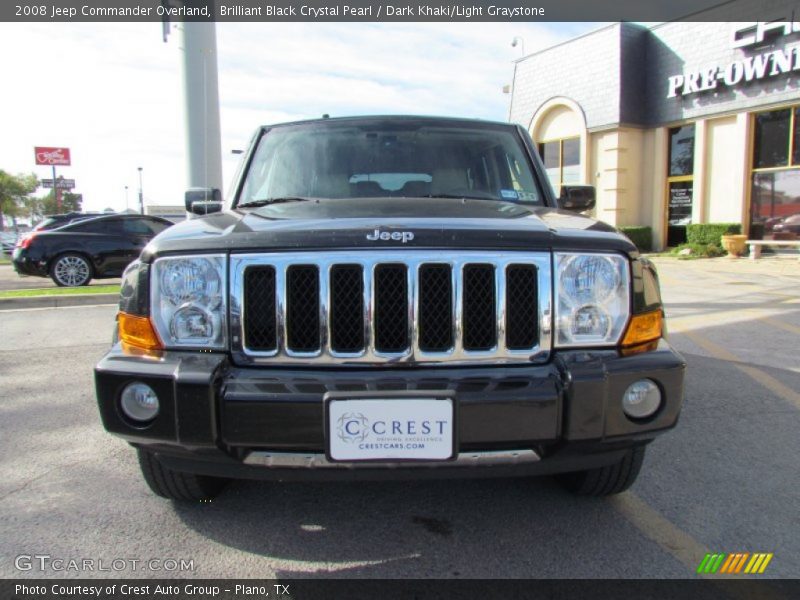 Brilliant Black Crystal Pearl / Dark Khaki/Light Graystone 2008 Jeep Commander Overland