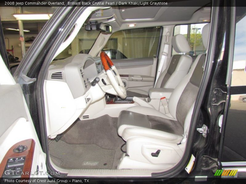 Brilliant Black Crystal Pearl / Dark Khaki/Light Graystone 2008 Jeep Commander Overland
