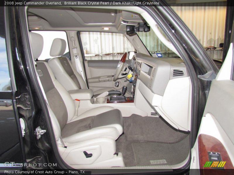Brilliant Black Crystal Pearl / Dark Khaki/Light Graystone 2008 Jeep Commander Overland