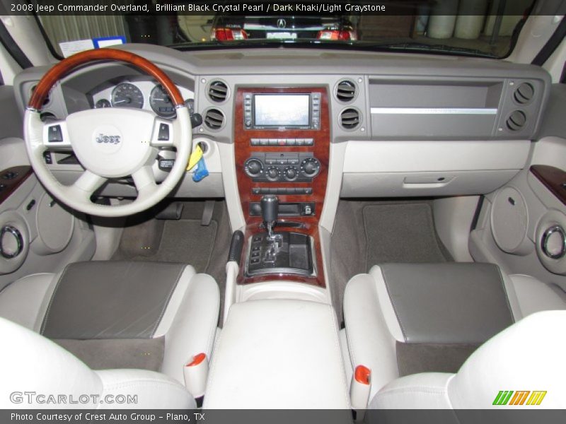 Brilliant Black Crystal Pearl / Dark Khaki/Light Graystone 2008 Jeep Commander Overland