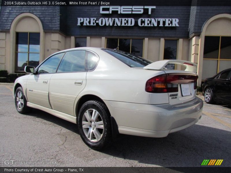 White Frost Pearl / Beige 2004 Subaru Outback H6 3.0 Sedan