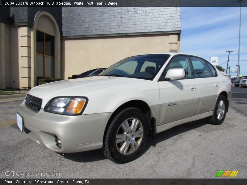 White Frost Pearl / Beige 2004 Subaru Outback H6 3.0 Sedan