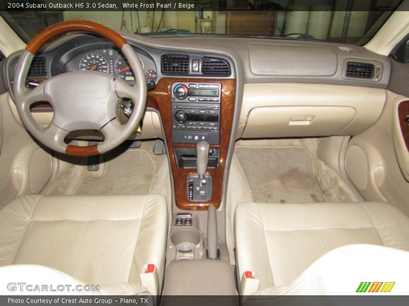 White Frost Pearl / Beige 2004 Subaru Outback H6 3.0 Sedan