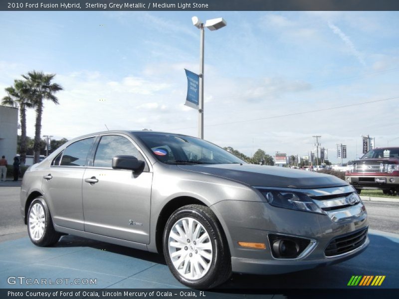 Sterling Grey Metallic / Medium Light Stone 2010 Ford Fusion Hybrid