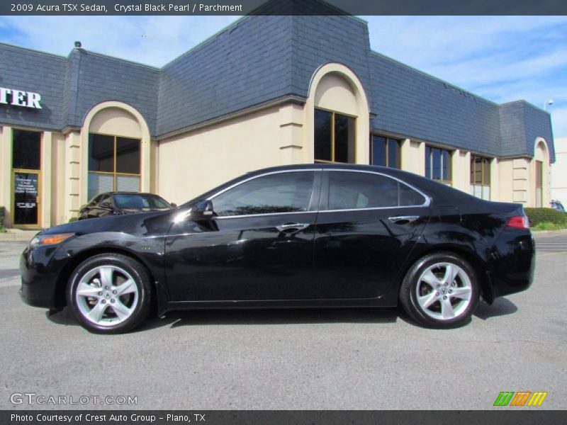Crystal Black Pearl / Parchment 2009 Acura TSX Sedan