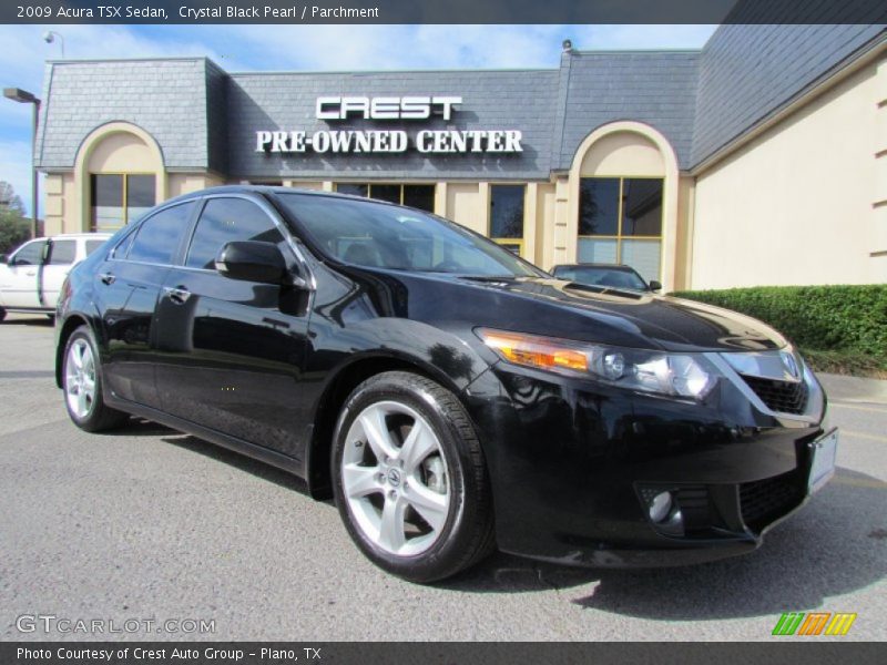 Crystal Black Pearl / Parchment 2009 Acura TSX Sedan
