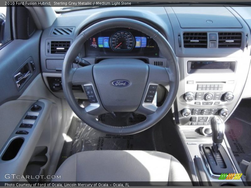 Sterling Grey Metallic / Medium Light Stone 2010 Ford Fusion Hybrid
