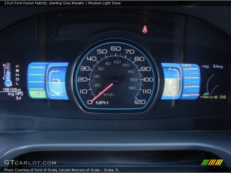 Sterling Grey Metallic / Medium Light Stone 2010 Ford Fusion Hybrid