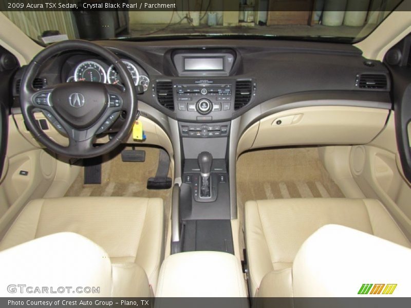 Crystal Black Pearl / Parchment 2009 Acura TSX Sedan