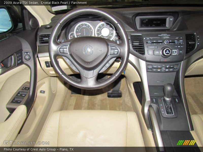 Crystal Black Pearl / Parchment 2009 Acura TSX Sedan