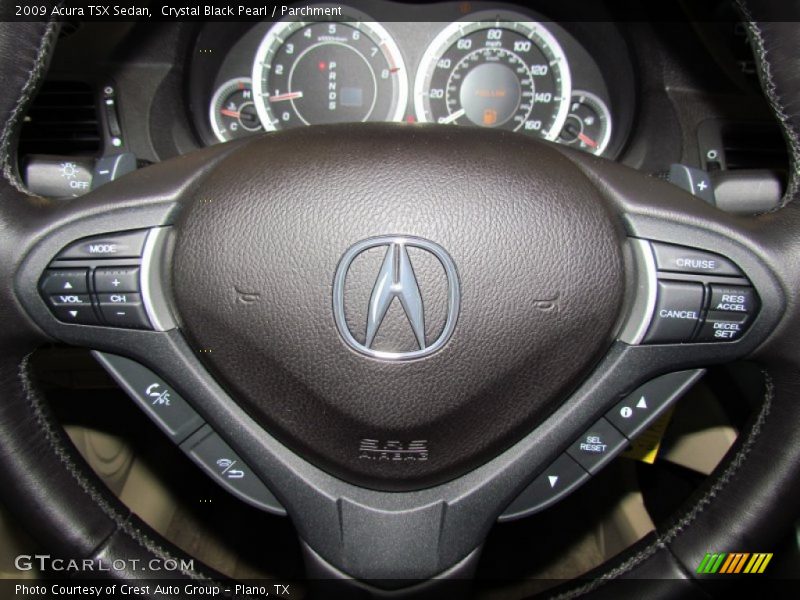 Crystal Black Pearl / Parchment 2009 Acura TSX Sedan