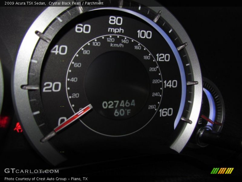 Crystal Black Pearl / Parchment 2009 Acura TSX Sedan