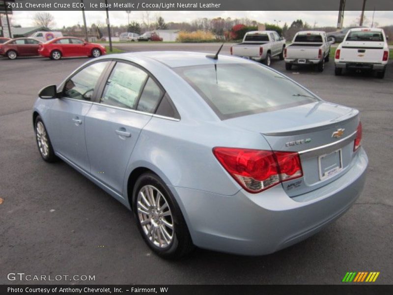 Ice Blue Metallic / Cocoa/Light Neutral Leather 2011 Chevrolet Cruze ECO