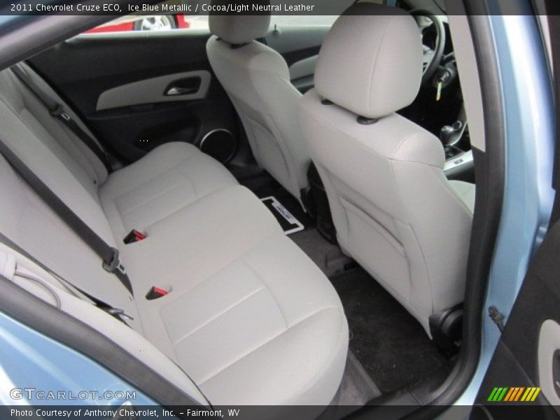 Ice Blue Metallic / Cocoa/Light Neutral Leather 2011 Chevrolet Cruze ECO