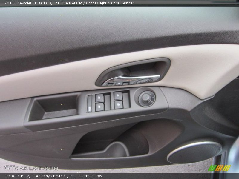 Ice Blue Metallic / Cocoa/Light Neutral Leather 2011 Chevrolet Cruze ECO