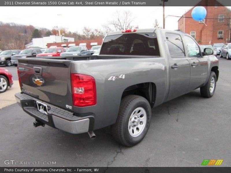 Steel Green Metallic / Dark Titanium 2011 Chevrolet Silverado 1500 Crew Cab 4x4