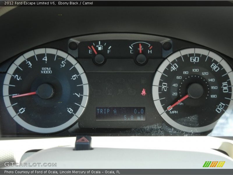 Ebony Black / Camel 2012 Ford Escape Limited V6