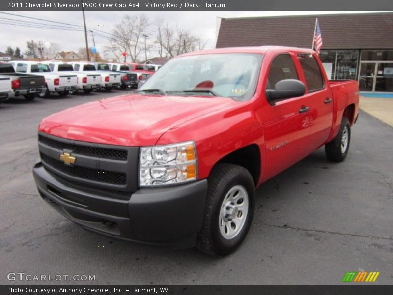 Victory Red / Dark Titanium 2011 Chevrolet Silverado 1500 Crew Cab 4x4