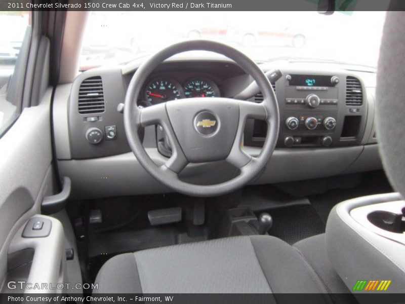 Victory Red / Dark Titanium 2011 Chevrolet Silverado 1500 Crew Cab 4x4