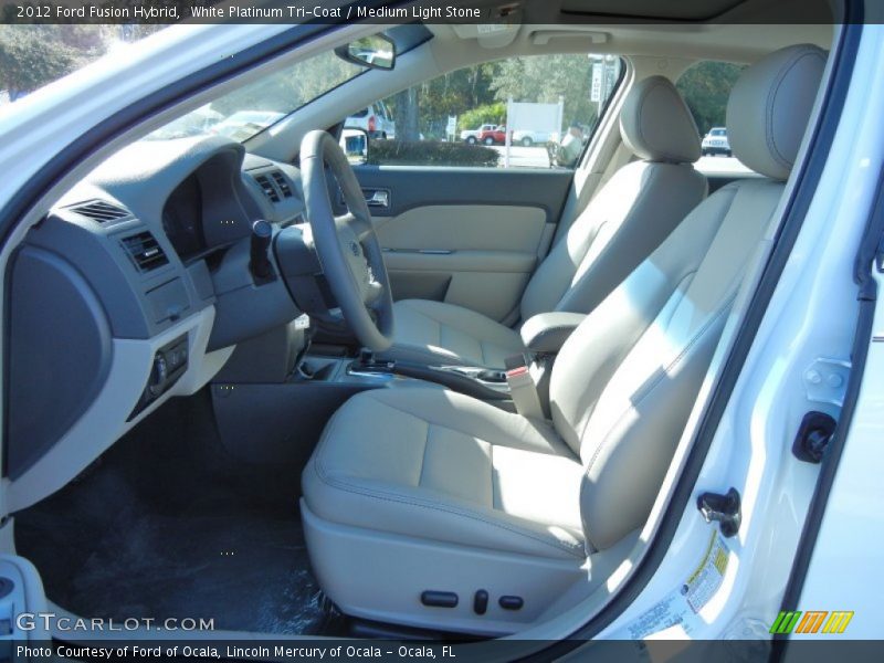  2012 Fusion Hybrid Medium Light Stone Interior