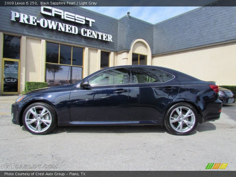Black Sapphire Pearl / Light Gray 2009 Lexus IS 250