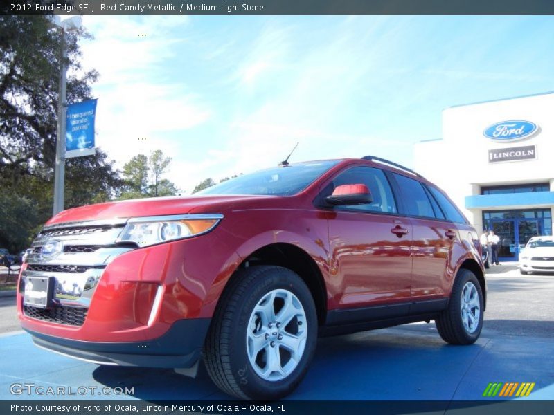 Red Candy Metallic / Medium Light Stone 2012 Ford Edge SEL