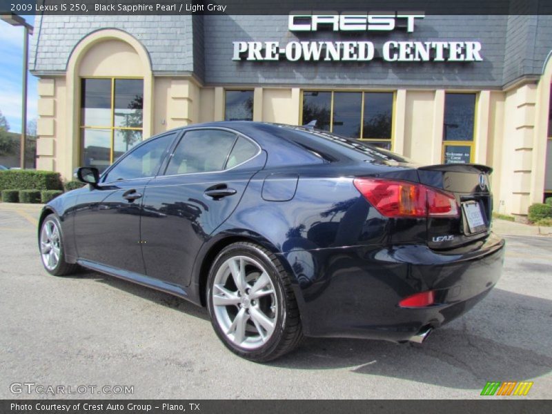 Black Sapphire Pearl / Light Gray 2009 Lexus IS 250