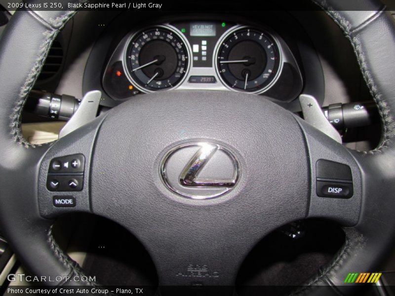 Black Sapphire Pearl / Light Gray 2009 Lexus IS 250