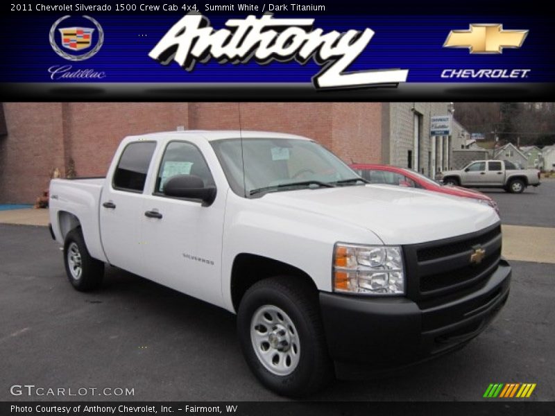 Summit White / Dark Titanium 2011 Chevrolet Silverado 1500 Crew Cab 4x4