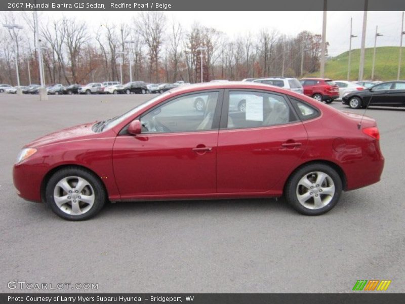 Redfire Pearl / Beige 2007 Hyundai Elantra GLS Sedan