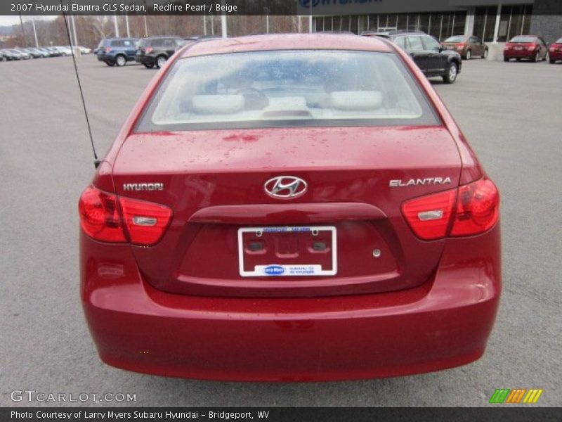 Redfire Pearl / Beige 2007 Hyundai Elantra GLS Sedan