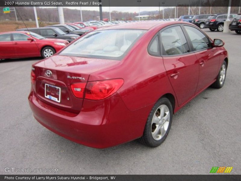 Redfire Pearl / Beige 2007 Hyundai Elantra GLS Sedan