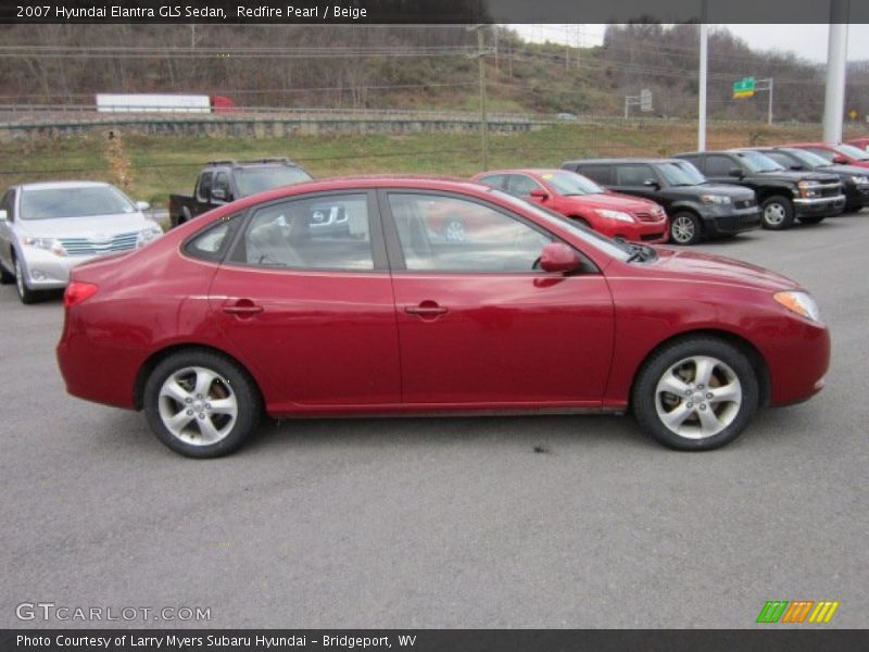 Redfire Pearl / Beige 2007 Hyundai Elantra GLS Sedan