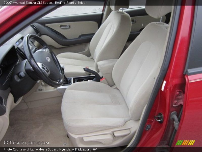 Redfire Pearl / Beige 2007 Hyundai Elantra GLS Sedan