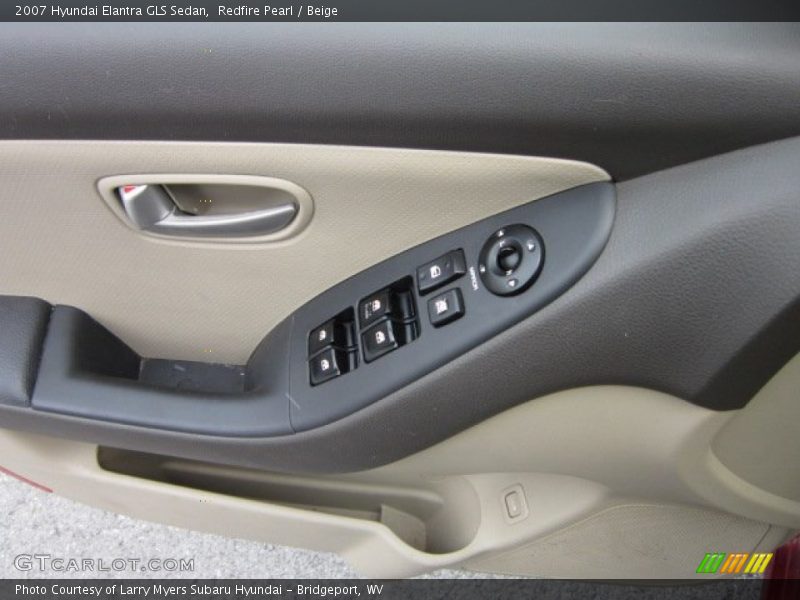 Redfire Pearl / Beige 2007 Hyundai Elantra GLS Sedan