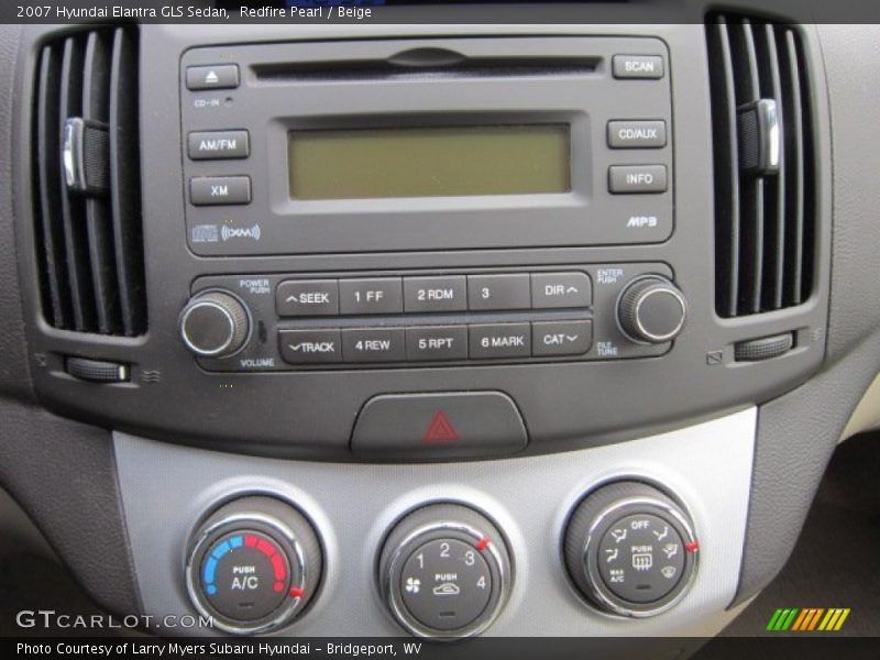 Redfire Pearl / Beige 2007 Hyundai Elantra GLS Sedan