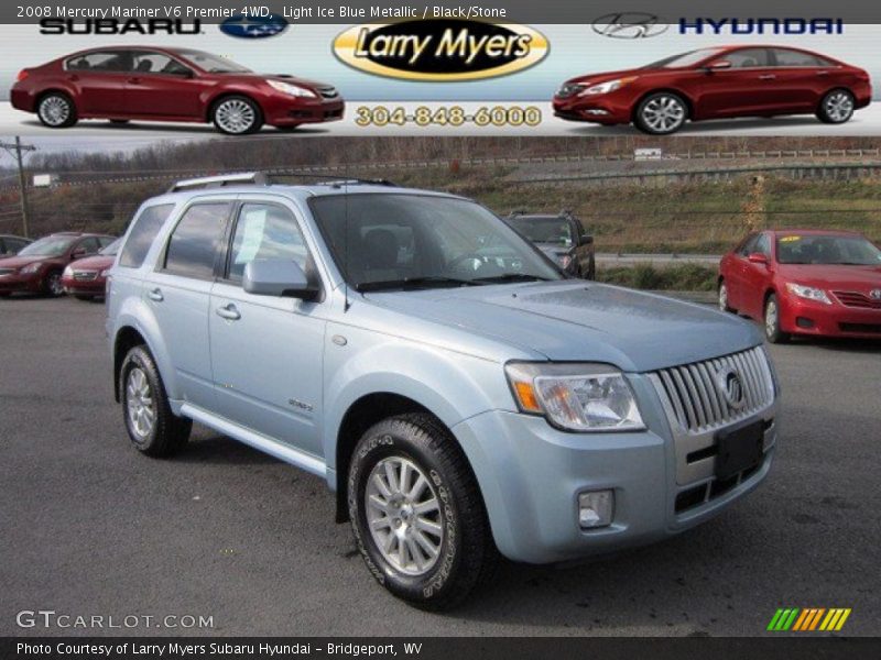 Light Ice Blue Metallic / Black/Stone 2008 Mercury Mariner V6 Premier 4WD
