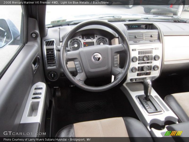 Light Ice Blue Metallic / Black/Stone 2008 Mercury Mariner V6 Premier 4WD