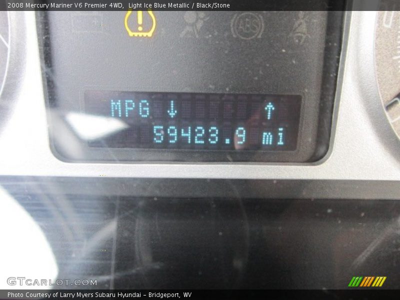 Light Ice Blue Metallic / Black/Stone 2008 Mercury Mariner V6 Premier 4WD