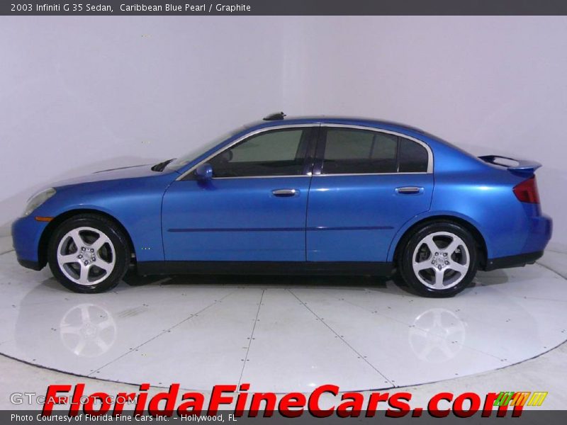 Caribbean Blue Pearl / Graphite 2003 Infiniti G 35 Sedan