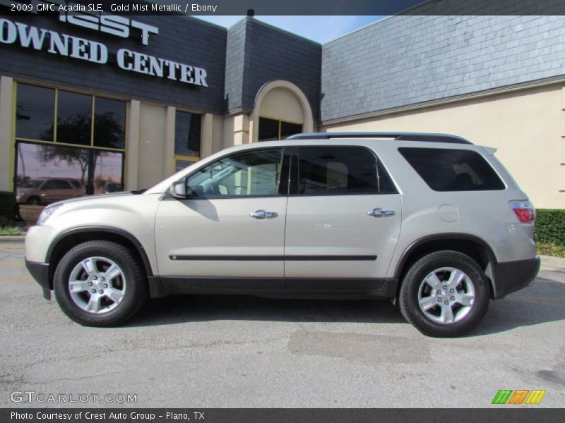 Gold Mist Metallic / Ebony 2009 GMC Acadia SLE