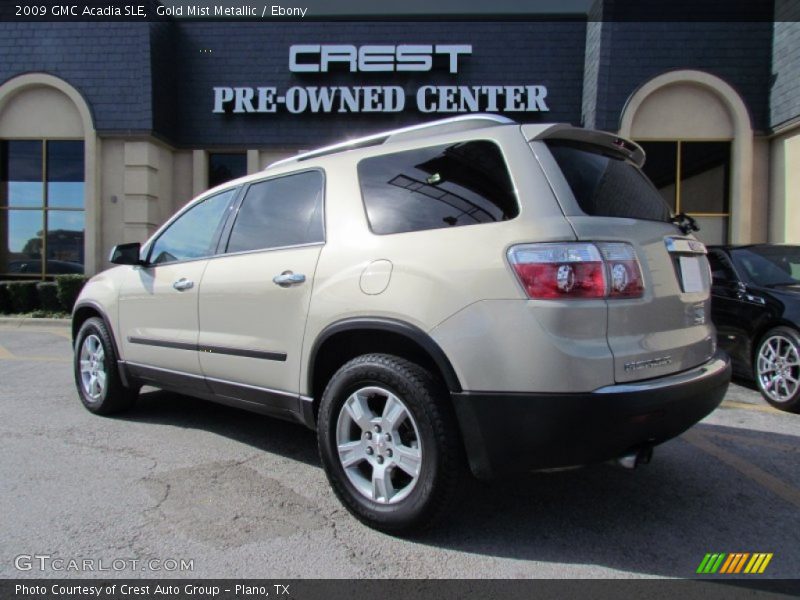 Gold Mist Metallic / Ebony 2009 GMC Acadia SLE