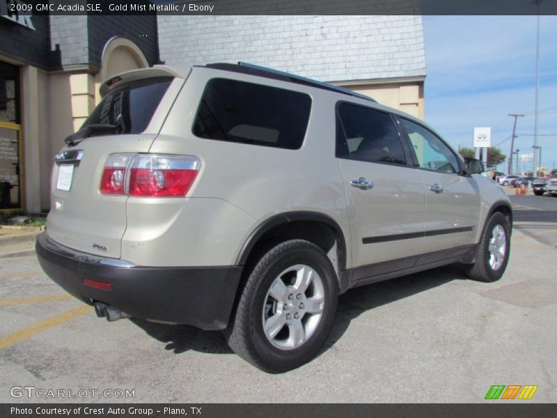 Gold Mist Metallic / Ebony 2009 GMC Acadia SLE