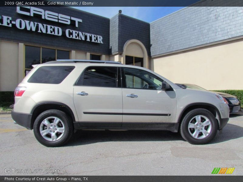 Gold Mist Metallic / Ebony 2009 GMC Acadia SLE
