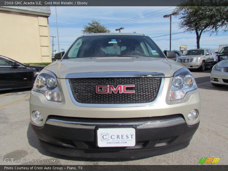 Gold Mist Metallic / Ebony 2009 GMC Acadia SLE