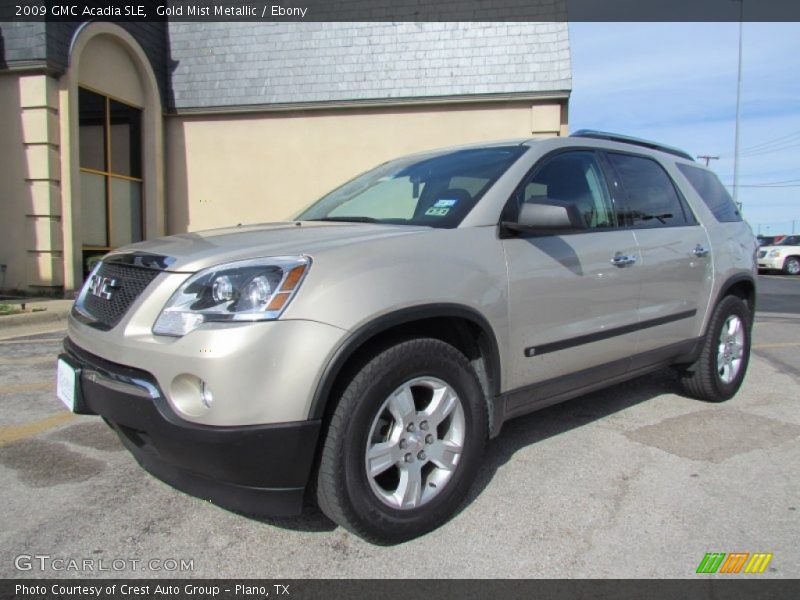 Gold Mist Metallic / Ebony 2009 GMC Acadia SLE