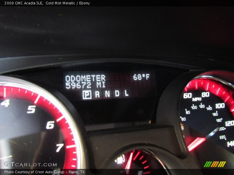 Gold Mist Metallic / Ebony 2009 GMC Acadia SLE