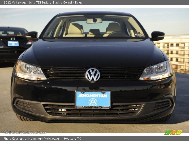 Black / Cornsilk Beige 2012 Volkswagen Jetta TDI Sedan